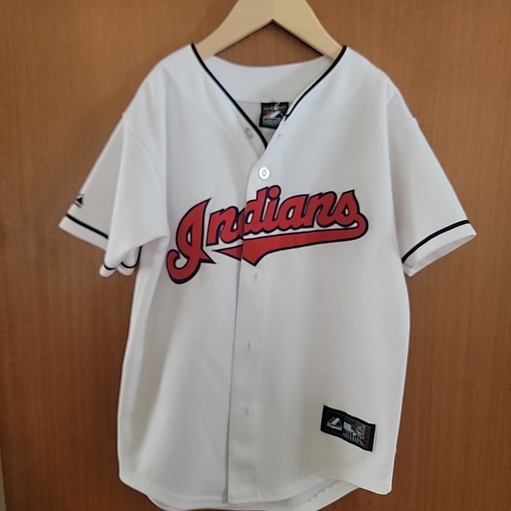 Carlos Santana Cleveland Indians Jersey Home Youth Size Medium
